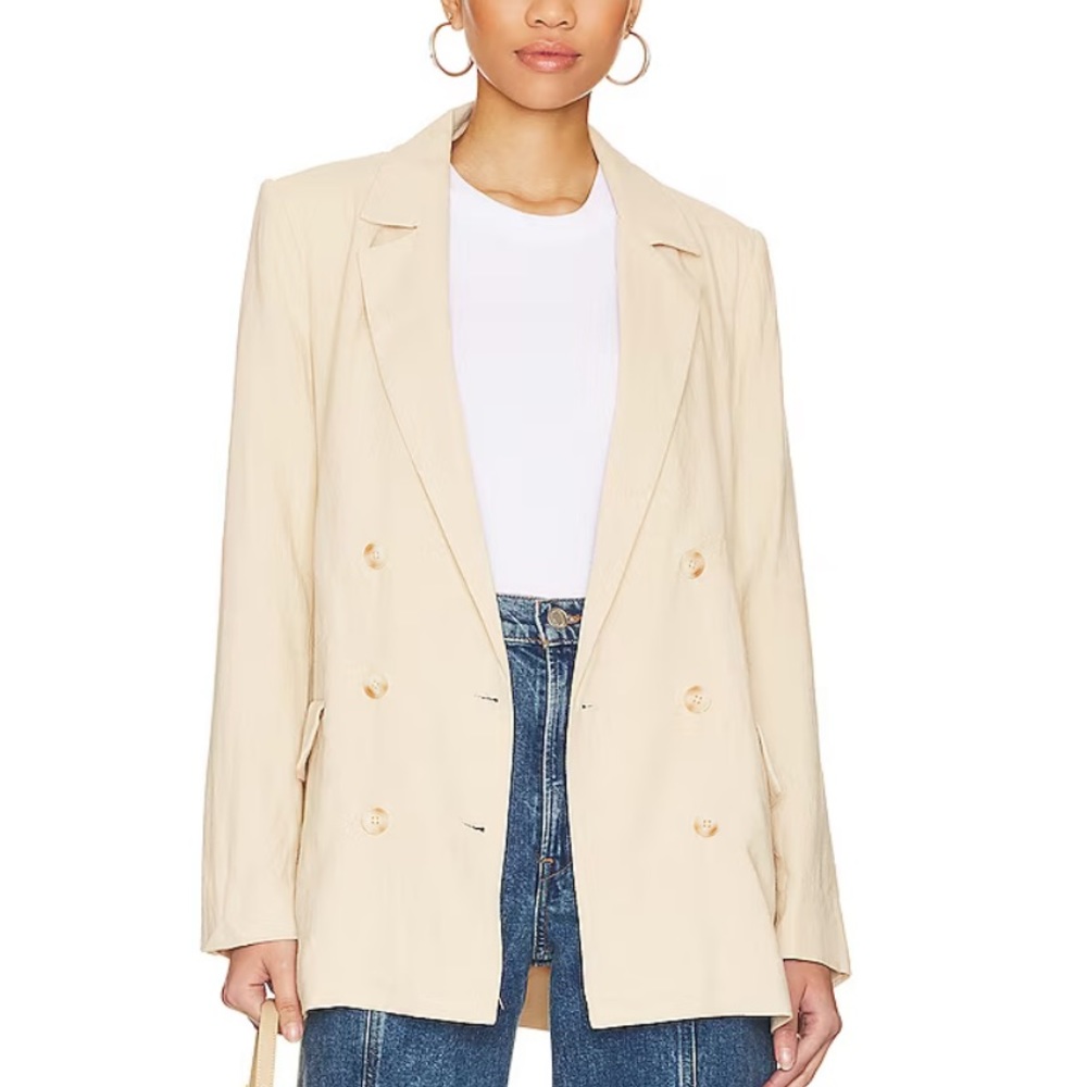 Free People Olivia Blazer in Sand NWT M